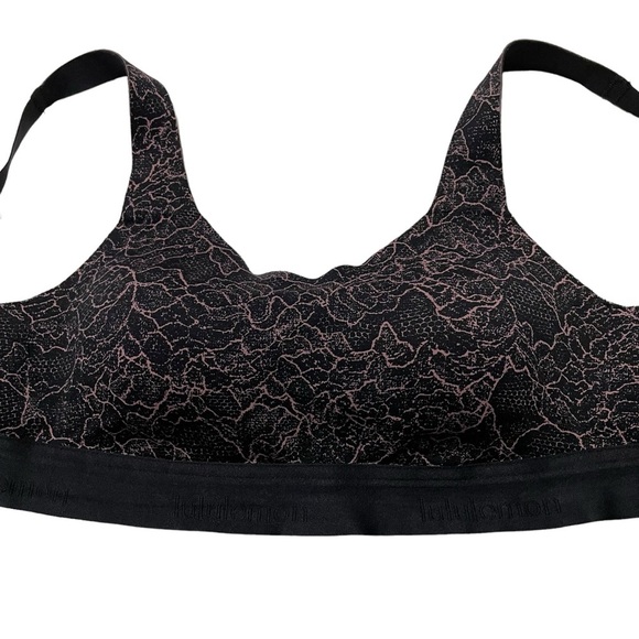 lululemon Fine Form Bra Ultra Lacescape Rose Black - Picture 15 of 16